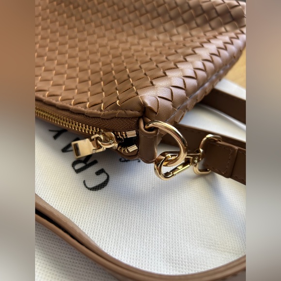 Jilly Box x Gray Haus Saddle Brown SoHo Woven Bag - Picture 8 of 11